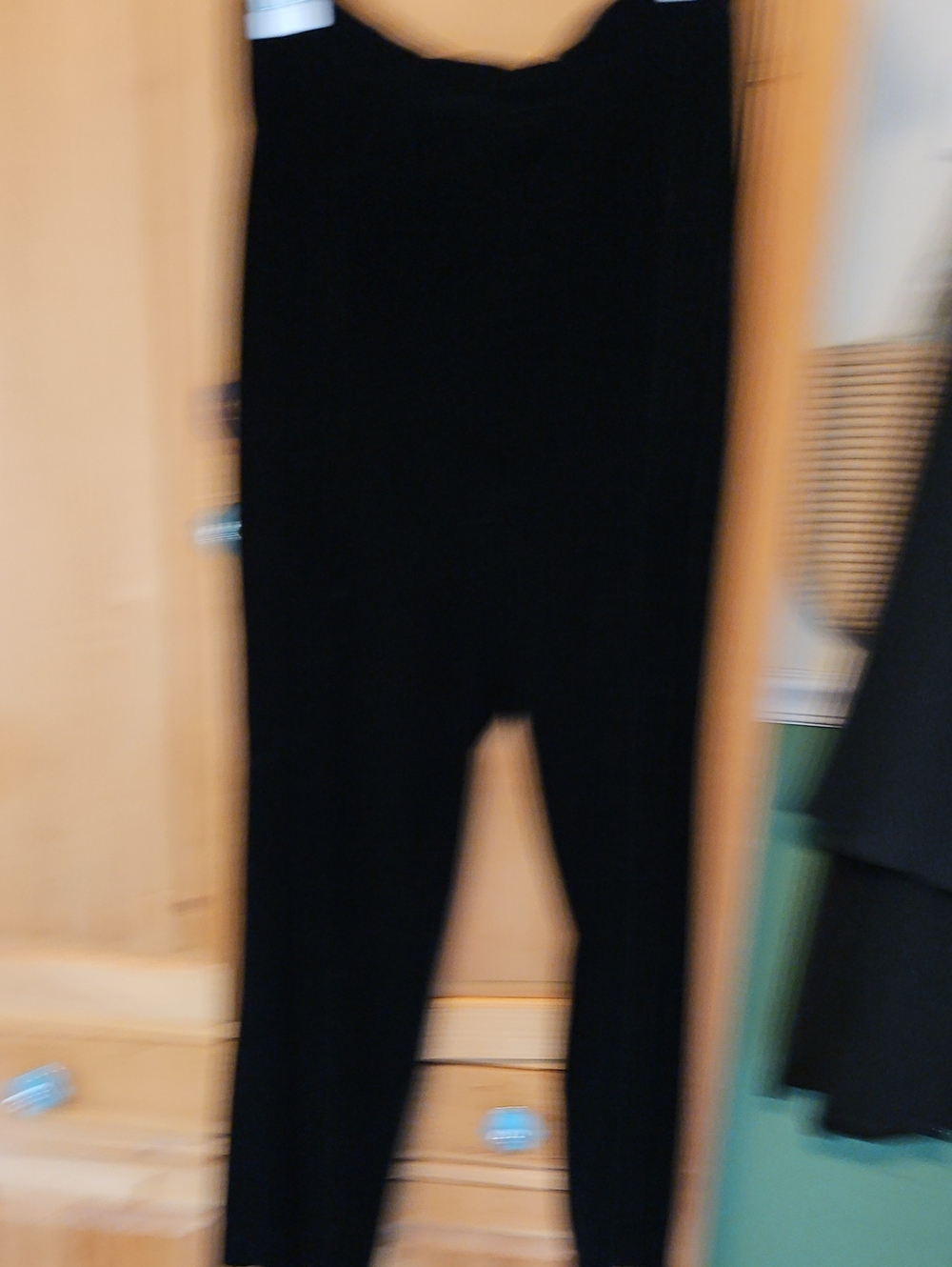 R&K Black High-Waist Stretch Velvet  Pants